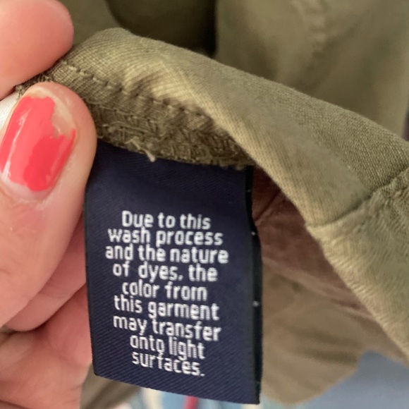 J. Crew army green denim cropped peplum jacket with tie waist, button-down - Picture 9 of 11